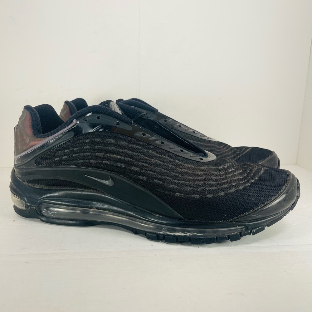 NIKE AIR MAX DELUXE‎ BLACK/DARK GREY/MAROON SIZE MEN'S 13 PRE OWNED